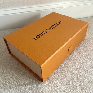 Louis Vuitton Signature Orange Box with Blue Ribbon